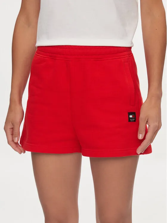 Tommy Jeans Αθλητικό σορτς · Κόκκινο