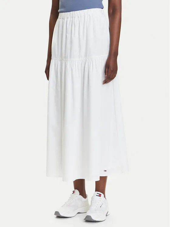 Tommy Jeans Φούστα σε γραμμή Α · Λευκό · Maxi