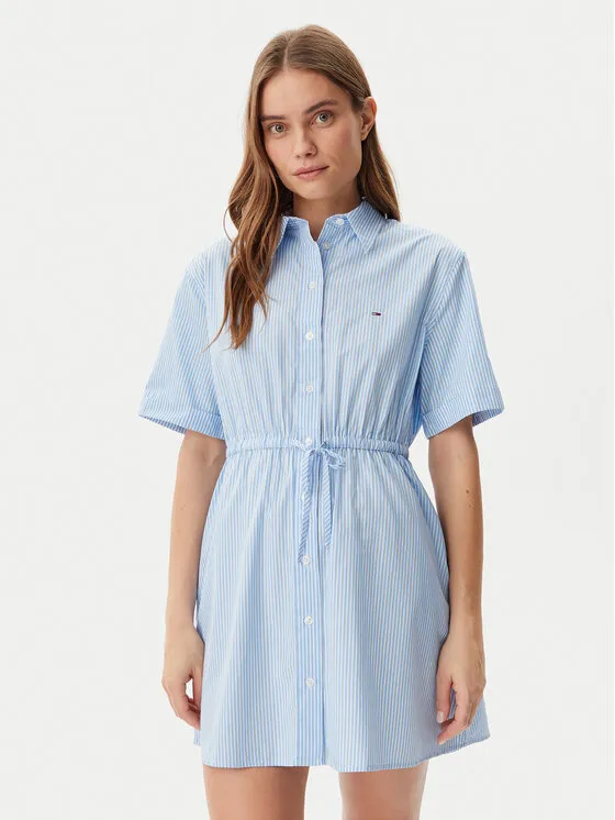 Tommy Jeans Φόρεμα πουκάμισο · Γαλάζιο · Mini