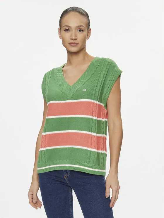 Tommy Jeans Πουλόβερ · Πράσινο · Regular Fit