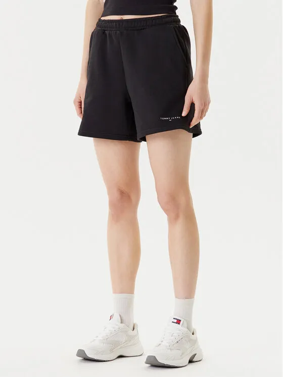 Tommy Jeans Αθλητικό σορτς · Μαύρο