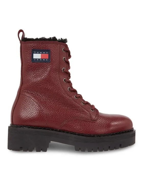 Tommy Jeans Μποτάκια · Μπορντό