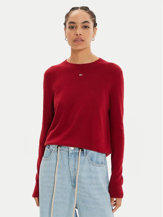 Tommy Jeans Πουλόβερ · Κόκκινο · Regular Fit