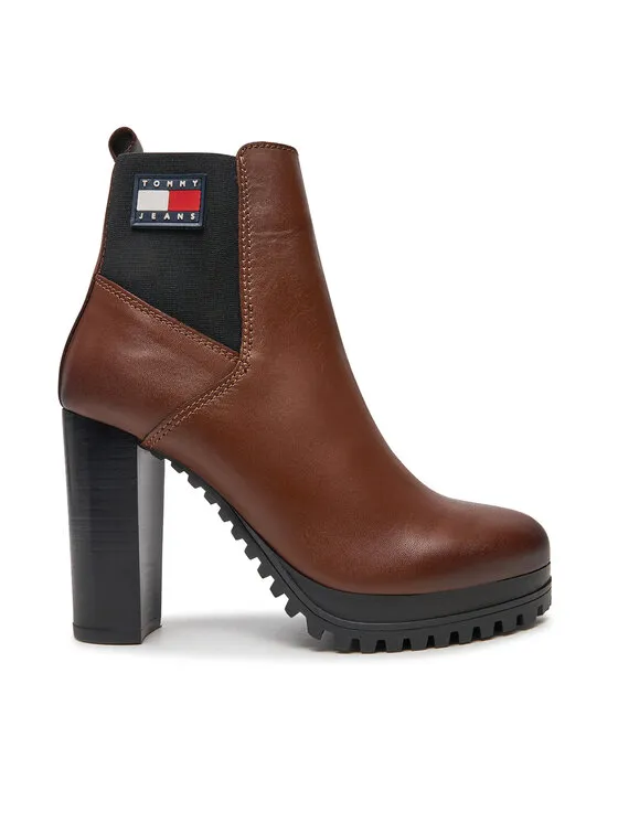 Tommy Jeans Μποτάκια · Καφέ · 10 cm