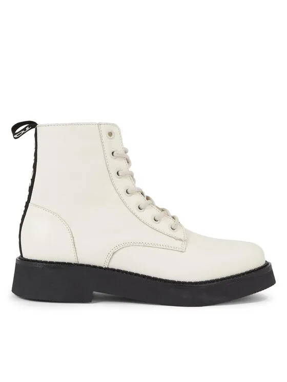 Tommy Jeans Μποτάκια · Εκρού