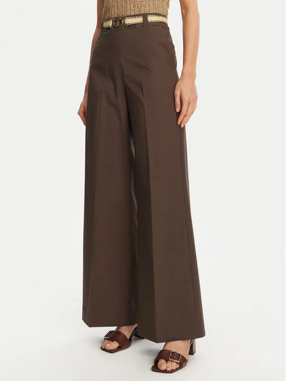 Παντελόνι Palazzo · Καφέ · Regular Fit