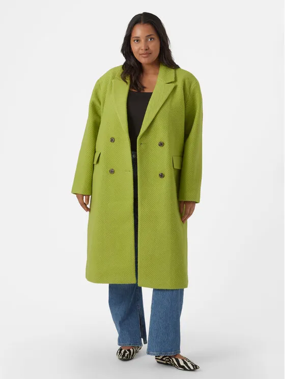 Vero Moda Curve Μάλλινο παλτό · Πράσινο