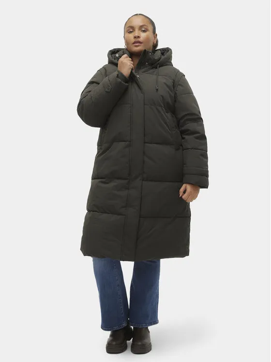 Vero Moda Curve Μπουφάν χειμωνιάτικο · Πράσινο