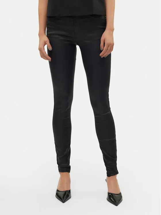 Vero Moda Παντελόνι από απομίμηση δέρματος · Μαύρο · Skinny Fit
