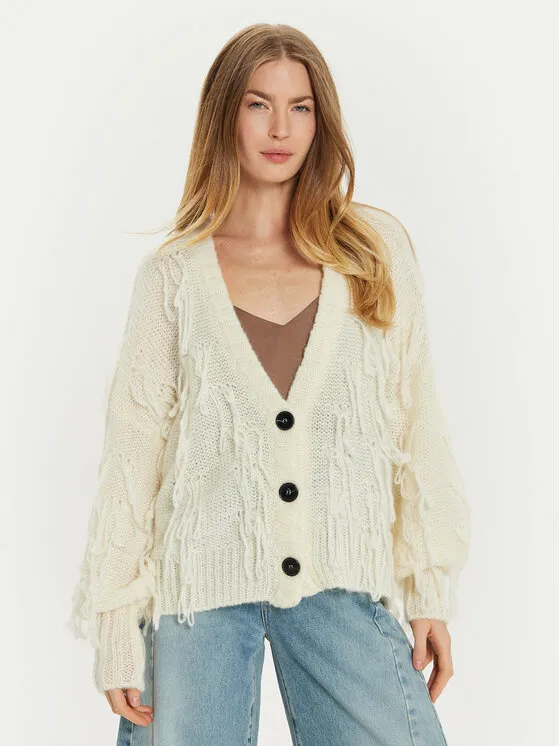 ViCOLO Ζακέτα · Εκρού · Relaxed Fit
