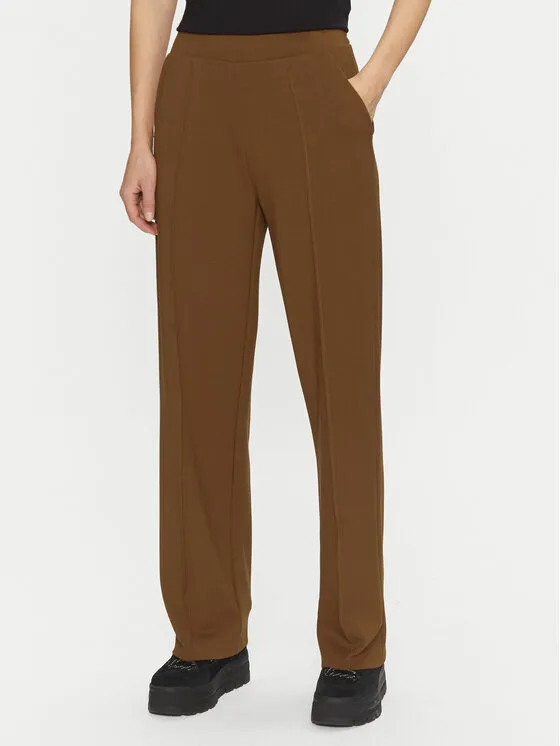 Vila Παντελόνι υφασμάτινο · Καφέ · Regular Fit