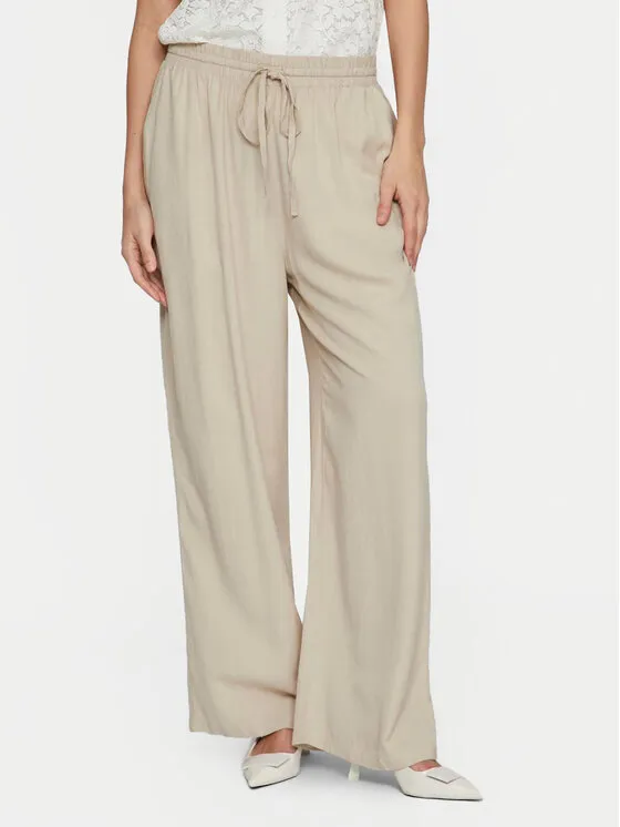 Vila Παντελόνι υφασμάτινο · Μπεζ · Relaxed Fit