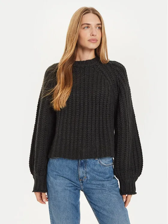 Wrangler Πουλόβερ · Μαύρο · Relaxed Fit