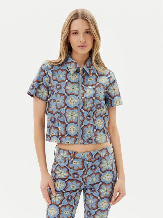 Wrangler Τζιν πουκάμισο · Μπλε