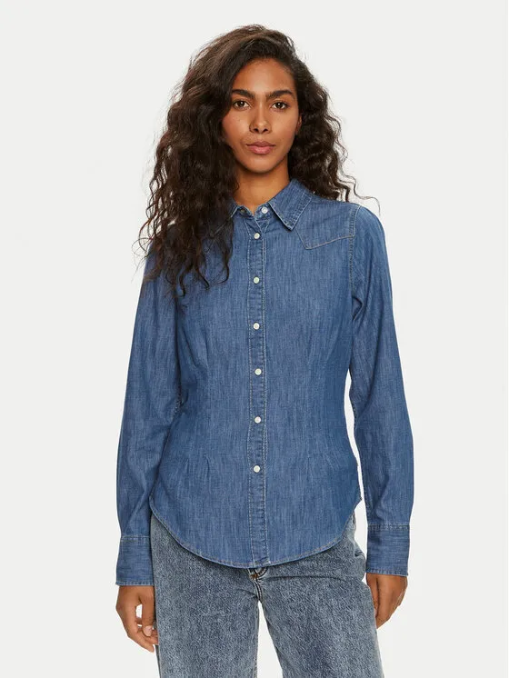 Wrangler Τζιν πουκάμισο · Μπλε