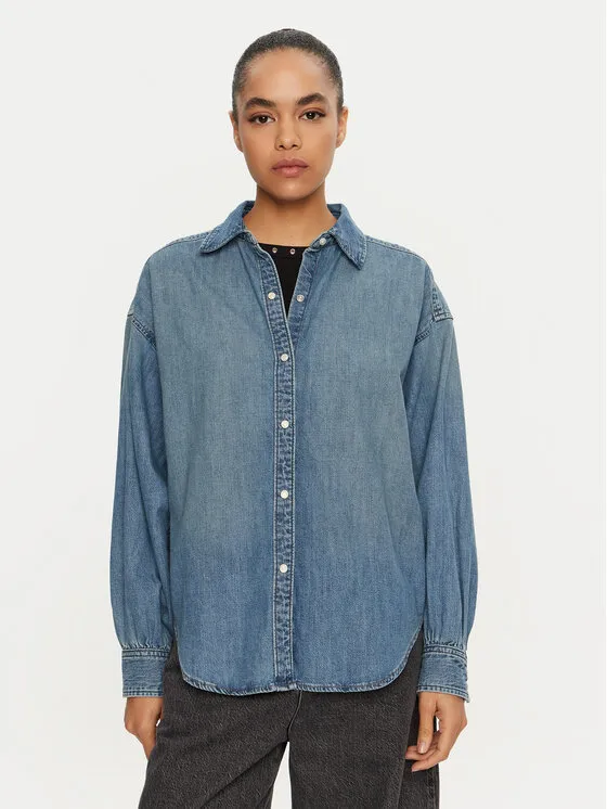 Wrangler Τζιν πουκάμισο · Μπλε