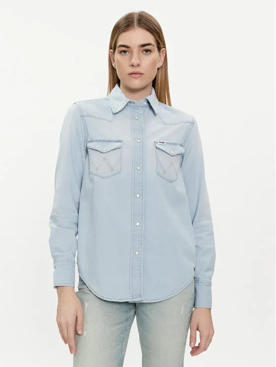 Wrangler Τζιν πουκάμισο · Μπλε