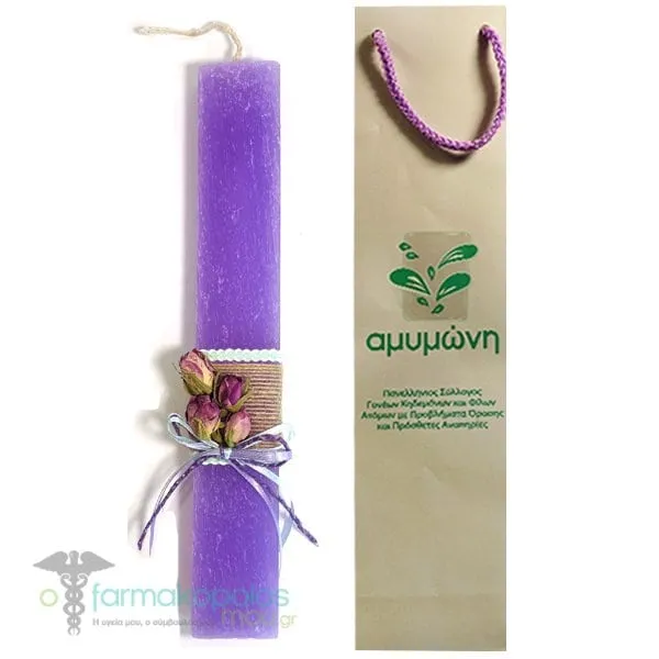 Amimoni Easter Scented Candle with Dried Flowers, 1pc & Bag, 1set