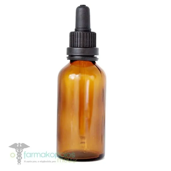Glass Bottle Brown with Safety Dropper Black 18mm, 50ml