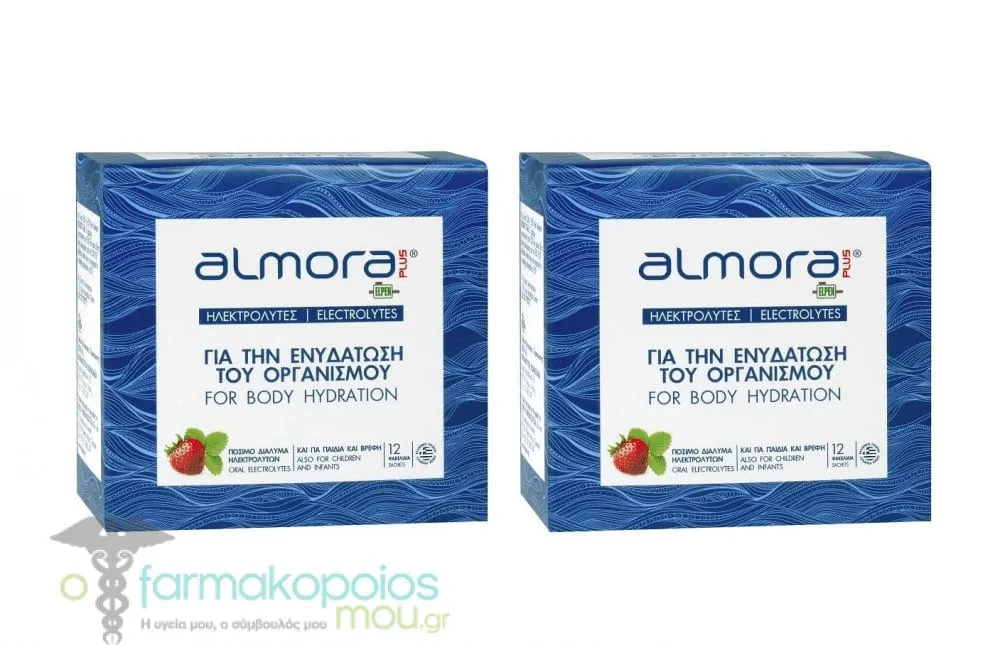 2 x Almora Plus Ηλεκτρολύτες για την Ενυδάτωση του Οργανισμού, 2 x 12 sachets
