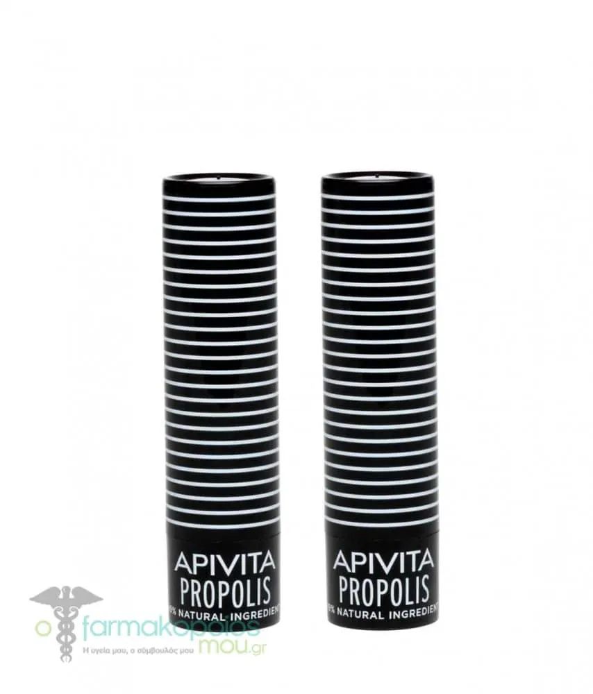 2 x Apivita Lip Care Propolis, 2x4.4gr