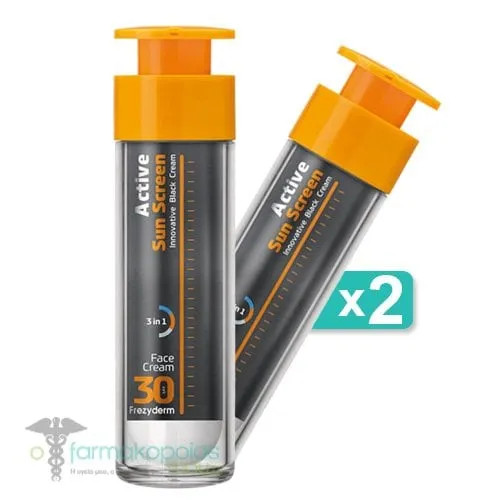 2 x Frezyderm Active Sun Screen Face Cream SPF30, 2x50ml