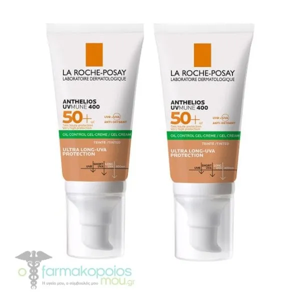 2 x La Roche-Posay Anthelios UVMUNE 400 Oil Control Gel-Cream SPF50+, 2 x 50ml