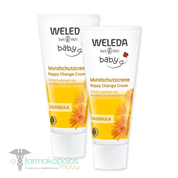 2 x Weleda Baby Calendula Nappy Change Cream, 2 x 75ml