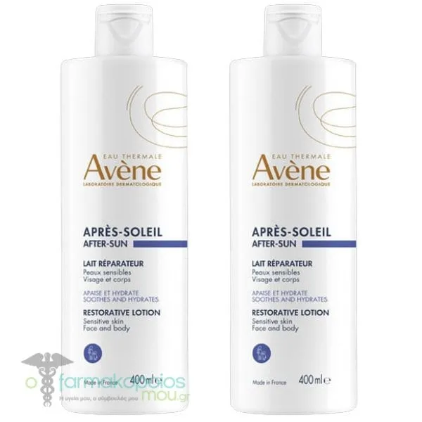 Avene After Sun Restorative Lotion, 2x400ml