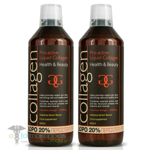 2x Collagen Pro-Active Liquid Collagen Lemon, 2x600ml