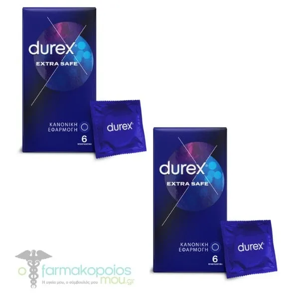 2x Durex Προφυλακτικά Extra Safe, 2x6τεμ