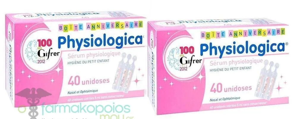 GIFRER Physiologica Saline Solution for Nose & Eyes, 80x5ml