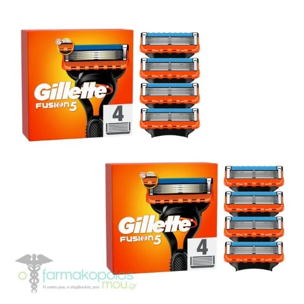 2x Gillette Fusion5 Men’s Razor Blade Refills, 2x4pcs