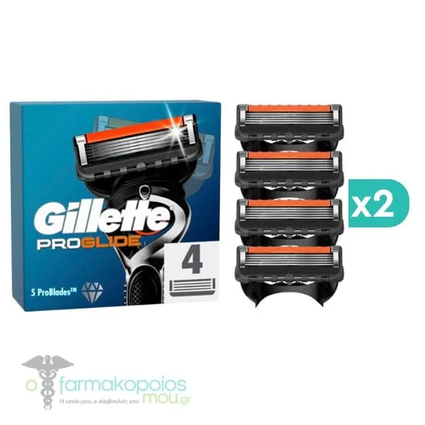 2x Gillette ProGlide Men’s Razor Blade Refills, 2x4pcs