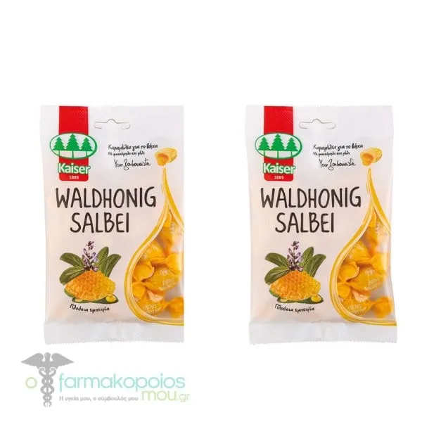 2x Kaiser Waldhonig Salbei Cough Drops, 2 x 75g
