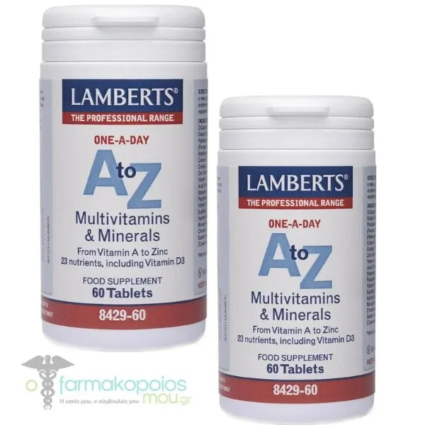2x Lamberts A to Z Multivitamins & Minerals, 2x60tabs