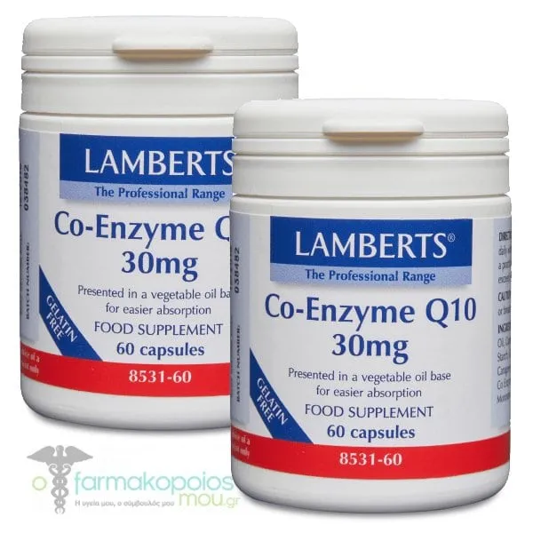 2x Lamberts Co-Enzyme Q10, 2x60caps