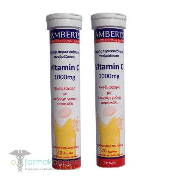 2x Lamberts Vitamin C 1000mg, 2x20eff.tabs