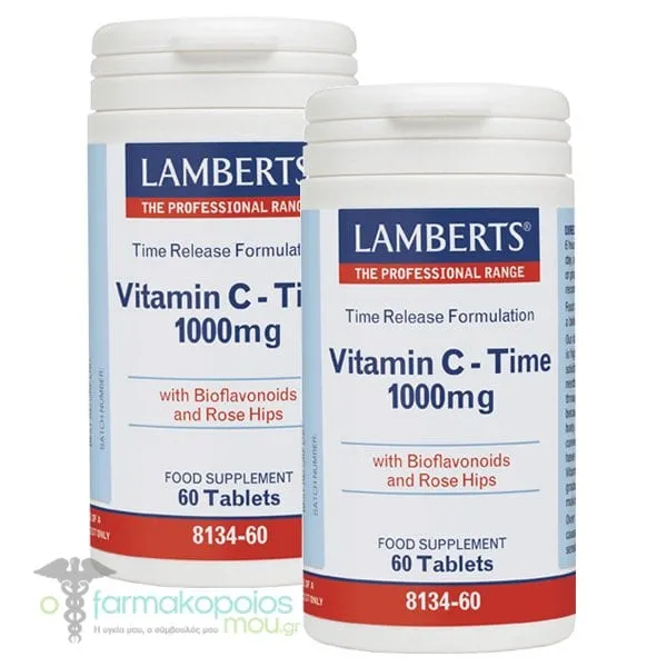 2x Lamberts Vitamin C - Time 1000mg, 2x60tabs