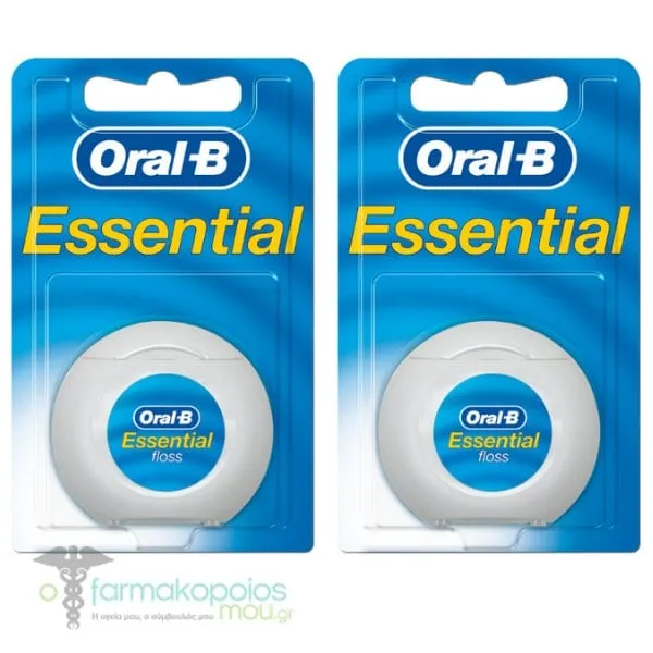 2x Oral-B Essential Dental Floss Unwaxed 50m, 2x1pcs