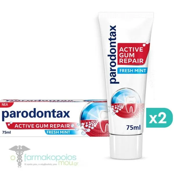 2x Parodontax Active Gum Repair Fresh Mint Toothpaste, 2x75ml