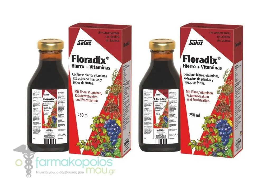 2x Power of Nature Floradix Liquid Iron Formula, 2x250ml