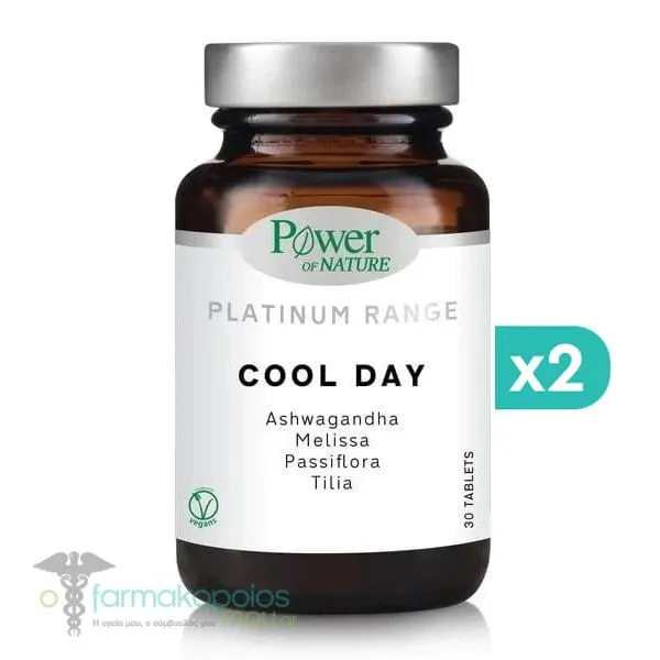 2x Power of Nature Platinum Range Cool Day, 2x30tabs