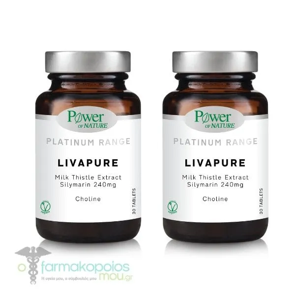 2x Power of Nature Platinum Range LivaPure, 2x30tabs