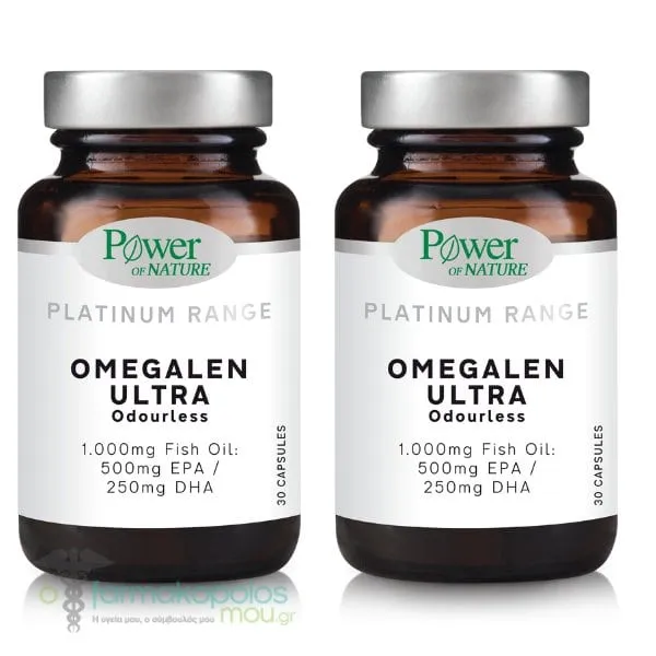 2x Power of Nature Platinum Range Omegalen Ultra, 2x30caps