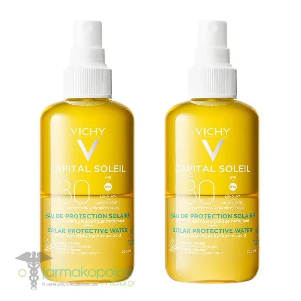 2 x Vichy Capital Soleil Solar Protective Water Hydrating SPF30, 2 x 200ml