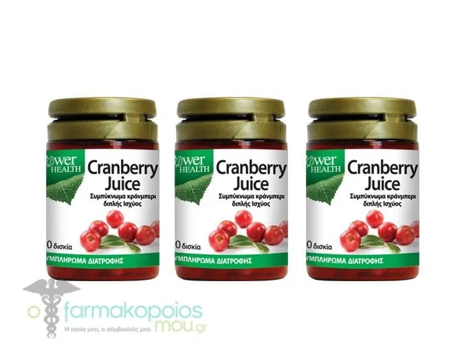 3 x Power Health Cranberry Juice 4500 mg, 3x30tabs
