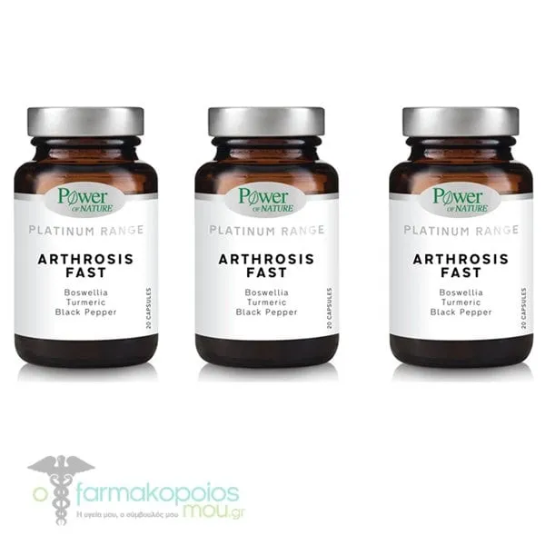 3 x Power Health Classics Platinum Arthrosis Fast, 3 x 20 caps