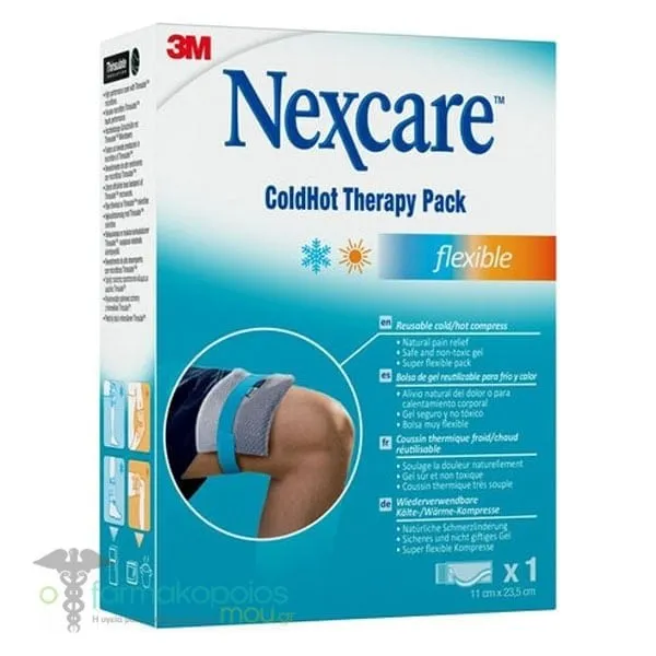 3M Nexcare ColdHot Therapy Pack Flexible Ice Pack / Multi-Purpose Heating Pads for Natural Pain Relief (11cm x 23.5cm), 1pc
