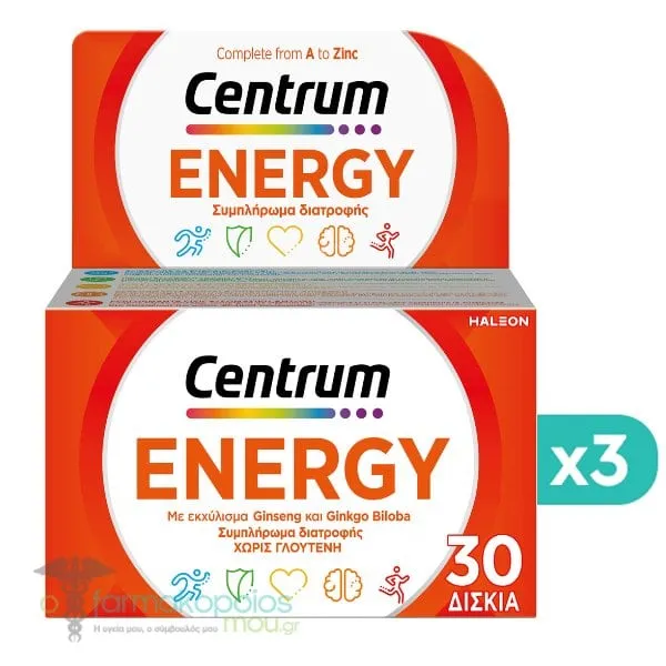 3x Centrum Energy, 3x30tabs